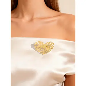 Luxury Hollow Leaf Brooch | Vintage European-American Elegant Suit Pin