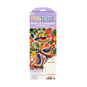 Paintology Paint-By-Number Canvas Kit - Blue Birds