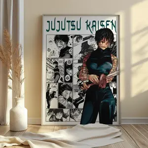 Maki Zenin Poster Jujutsu Kaisen Matte Character Print Manga Wall Art All Sizes