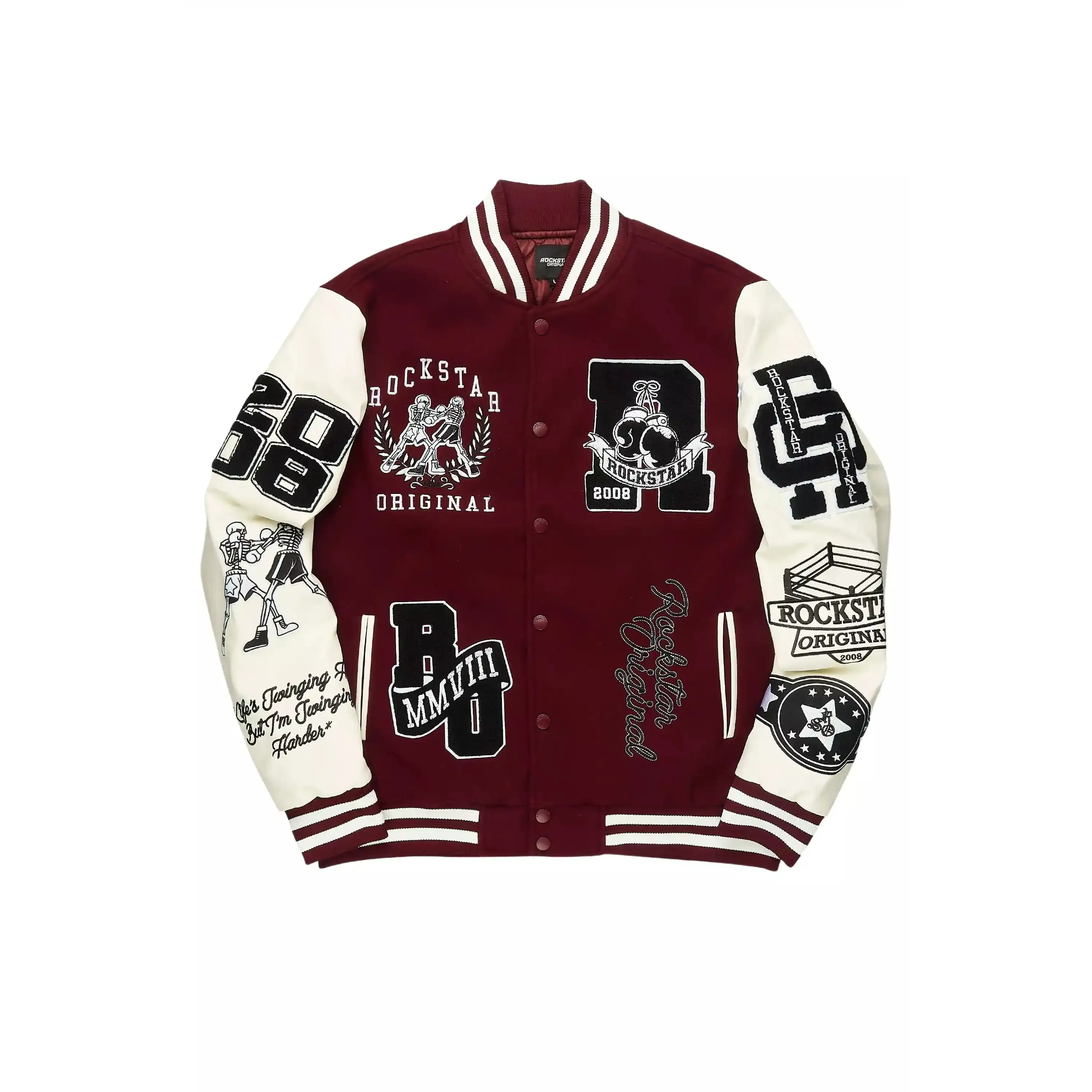 Lutador Maroon Varsity Jacket Lutador Maroon Varsity Jacket