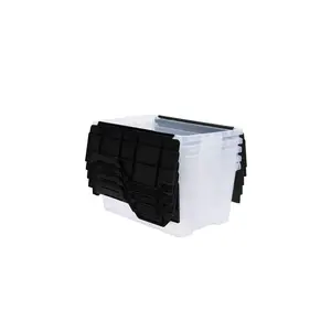 Clear 5.8 Gal. Flip Top Storage Tote