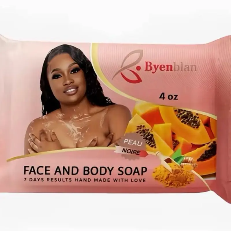 Byennwa Black Skin 7oz Cleanser Soap, Body Care Cosmetic with Moisturizing & Hydrating Benefits