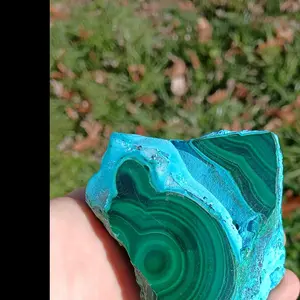 Chrysocolla and Malachite Freeform - Natural Stone for Home Decor