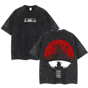 Retro Vintage Limited Uchiha Itachi the Betrayer - Naruto Anime Double Printed Washed Tee Unisex couple T-shirts Oversize Anime Manga Lightweight Cotton T-Shirt Anime Fan Anime Lover Unisex Casual Streetwear Manga Graphic Tee anime manga-style graphics