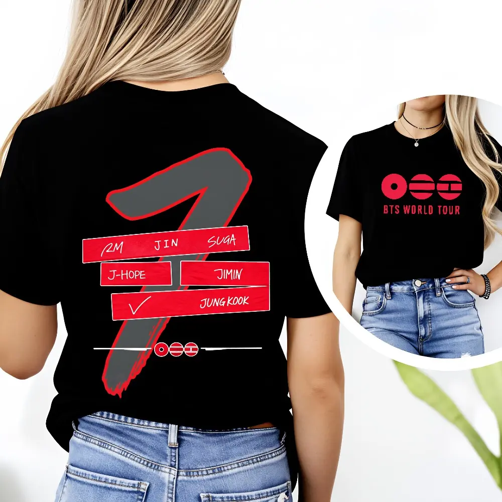 100% Cotton Lightweight Short-Sleeve Graphic T-Shirt - Premium Fabric Streetwear Top, 2026 World Tour Edition Festive Fan Gift for Summer-Autumn Concerts