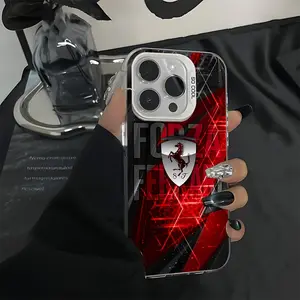 Luxury Sports Car Ferrari Inspired Design, Durable Shockproof Protective Case for iPhone Models, Stylish Matte Finish for Daily Use