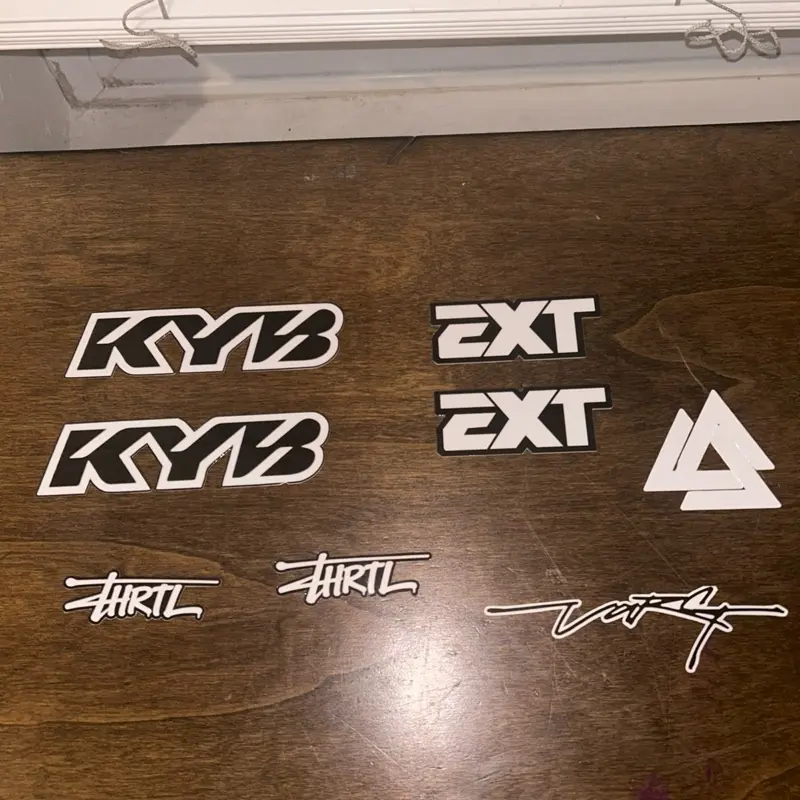 E-Bike Sticker Pack, White Decorative Stickers for Electric Bikes