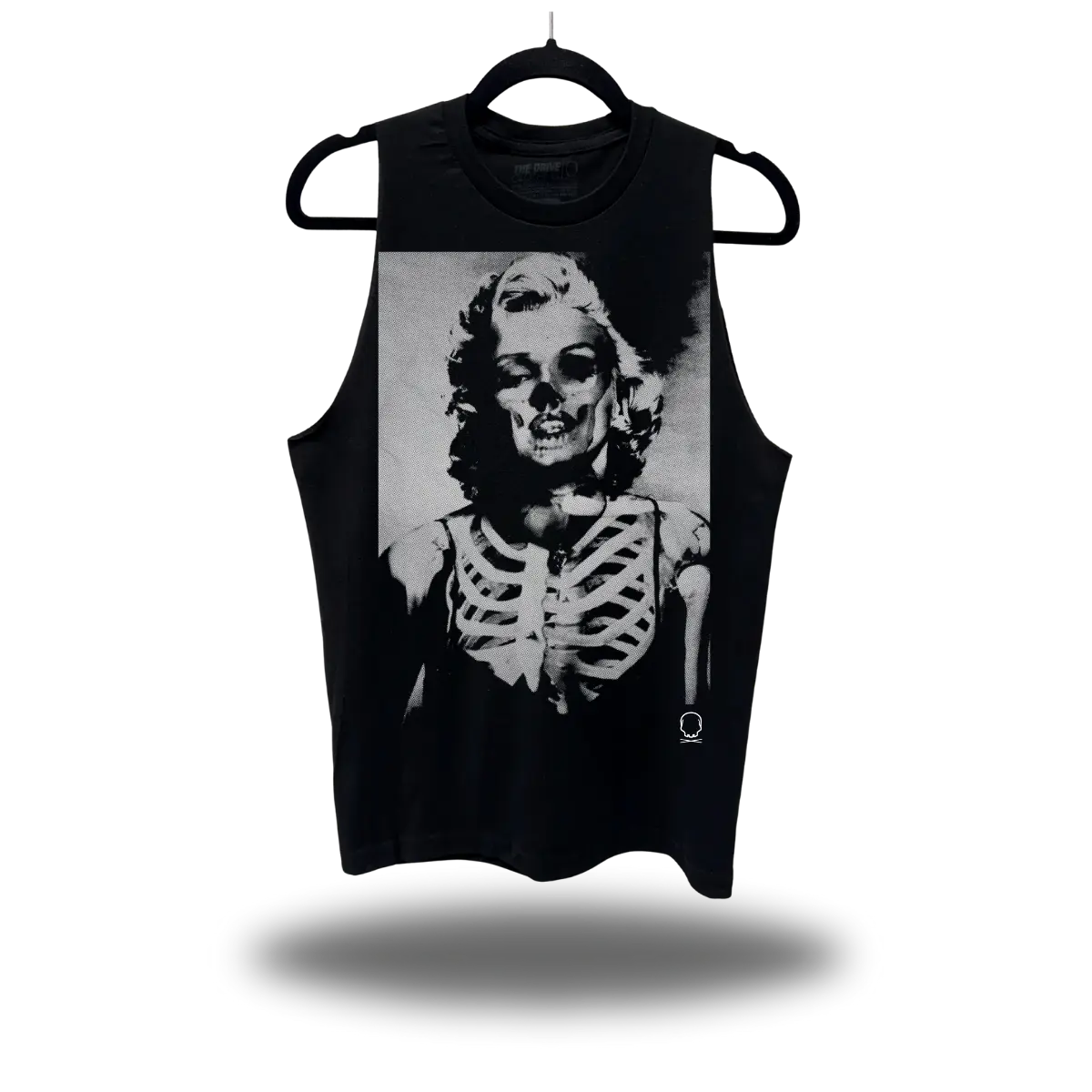 TheDriveClothing MARILYN SKELETON CLASSIC BLACK TANK TOP – Unisex Vintage Graphic Tank, Ring-Spun Cotton, Streetwear & Everyday Wear