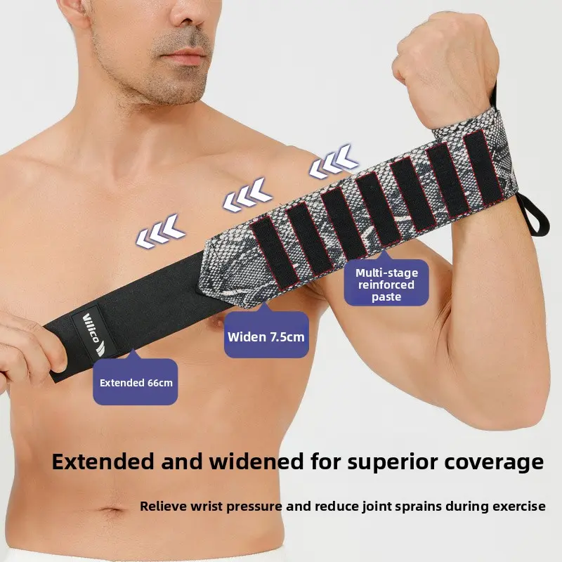 Sports Wristband Wrap Compression Men Training Fitness Support Weightlifting Basketball Badminton Anti-Sprain Wrist Guard