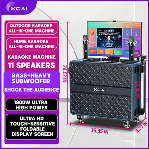 Multi-functional karaoke all-in-one machine，Video song,Outdoor performance, outdoor live broadcast, rotating touch screen, Tie rod pulley, DC 12V IN /SUB/HDM1/TF 11 speakers, support mobile hotspot, Bluetooth， Audio Smartphone Smartphone