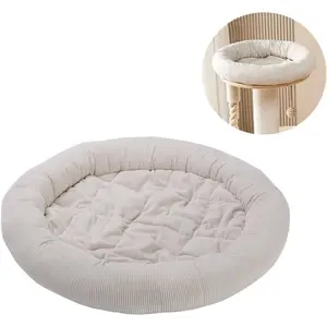 SHENGOCASE Round Cat Tree Tower Accessories Replacement Parts, Round Donut Cuddler Cat Dog Cushion Bed Add-ons for Plaform Perch Shelves (14")
