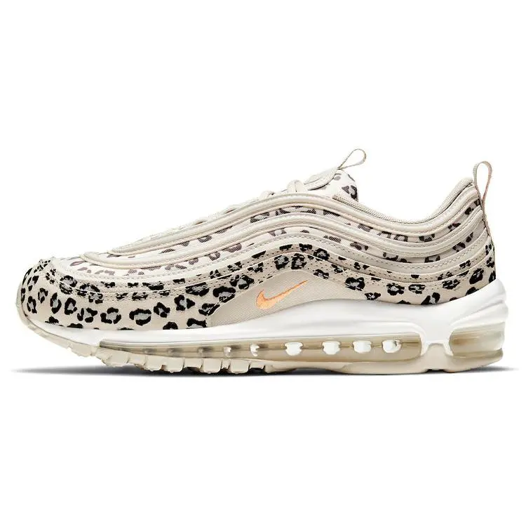 Nike Air Max 97 Leopard Retro Low Top Casual Running Shoes White Black Women's CW5595-001