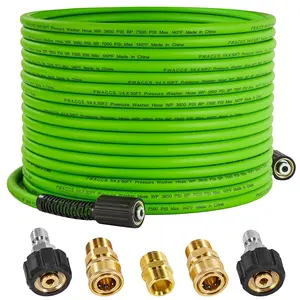 Pressure Washer Hose for Power Washer – 3600 PSI Kink Resistant Pressure Washing Extension Hose 50 FT x 1/4" – Universal Electric Power Wash Hose for Replacement – Compatible with M22 Fittings