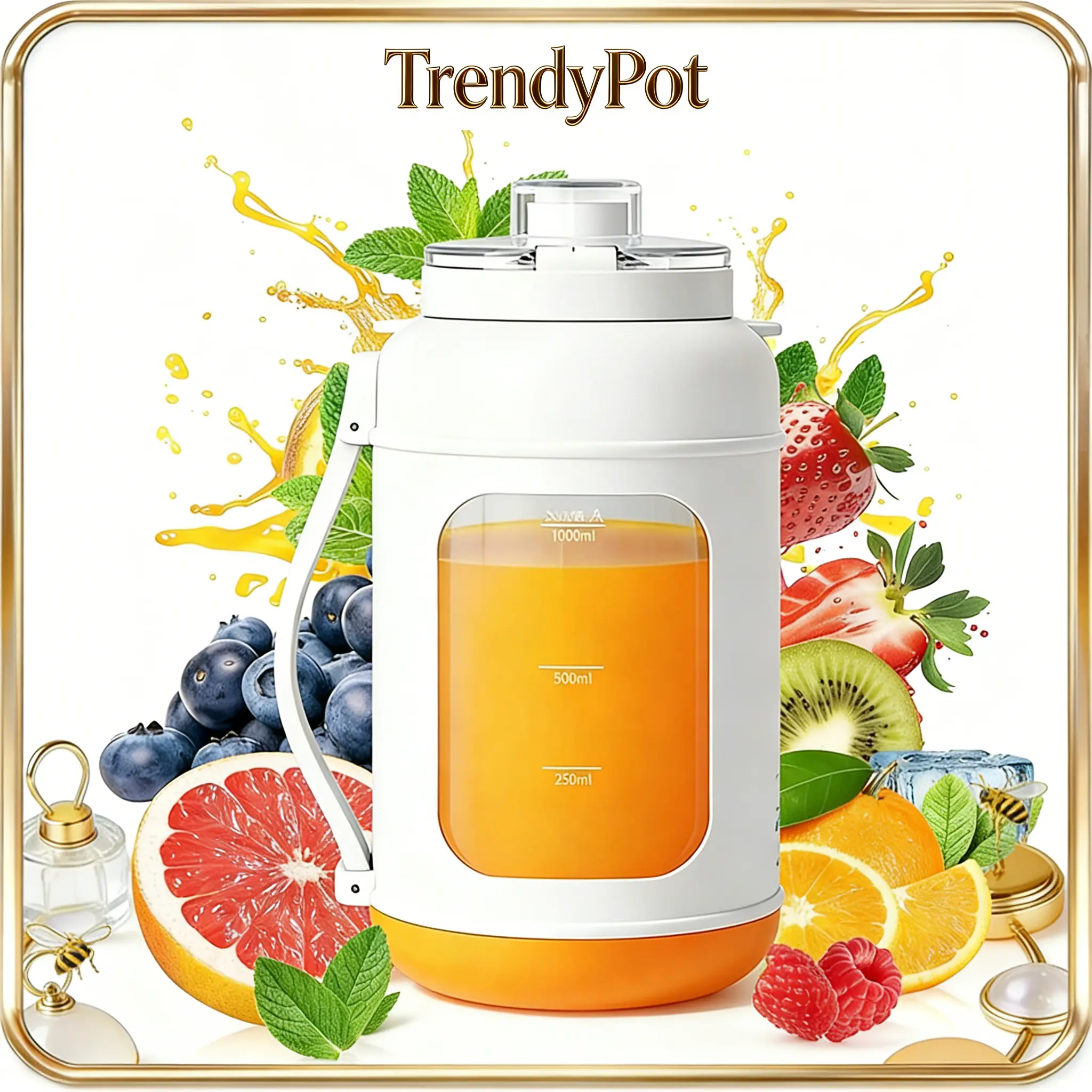 USB Rechargeable Electric Blender with USB Port - 700ML/1000ML Stainless Steel Small Blender, Compact Kitchen Fruit & Vegetable Juicer for On-the-Go Shakes & Smoothies, Versatile Mixing Gadget, Usb Rechargeable Blender, Portable Blender