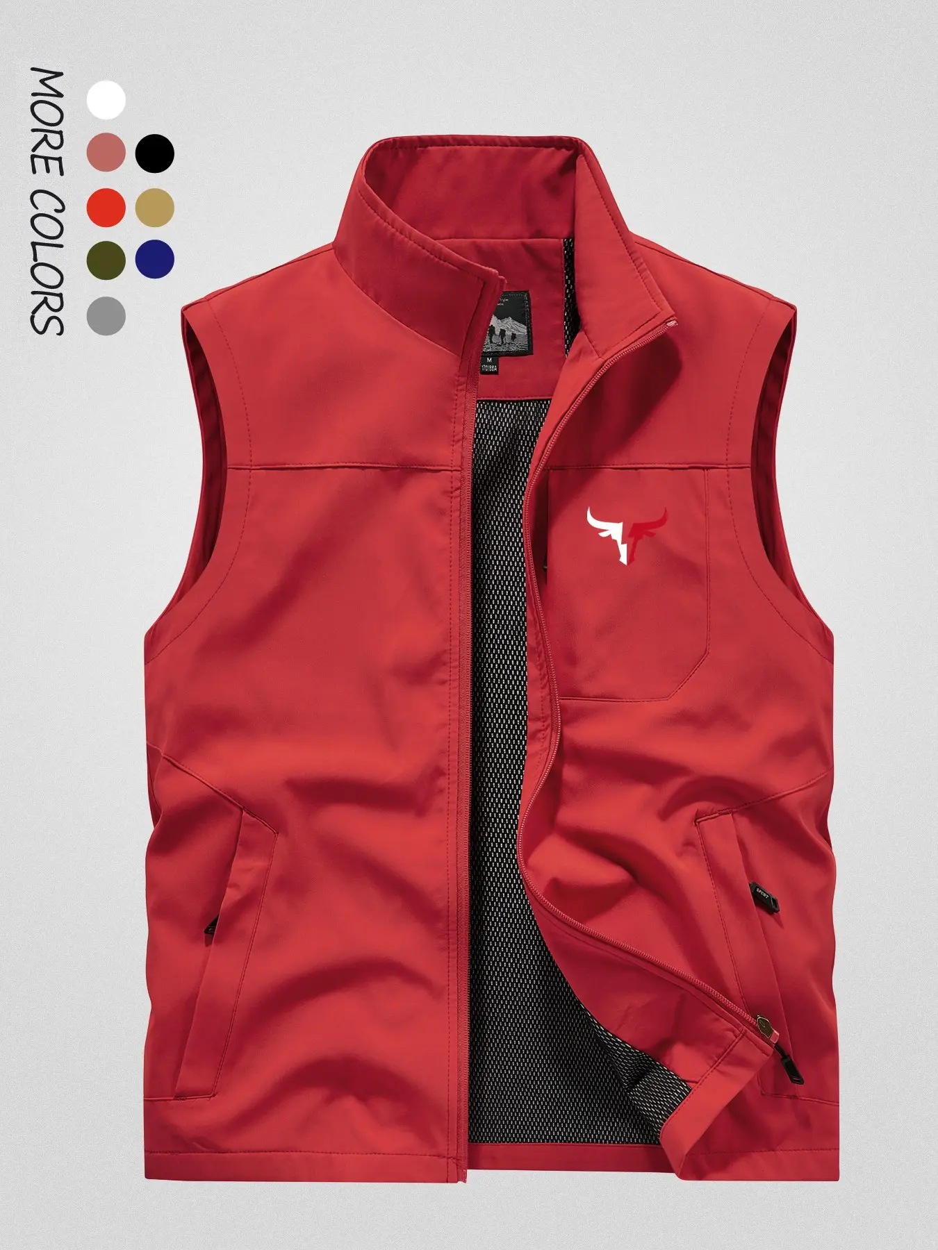 Men's Hooded Fishing Vest, Outdoor Hiking Camping Casual Tactical Gilet Vest, Multi-Functional Summer Workwear Photography Jacket