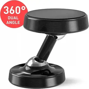 2 pcs Double Sided Magnetic Phone Holder for Gym Mount & Stand Universal Fit all Phones Metal Adhesive Easy to Use 360° Rotation Stable Holder