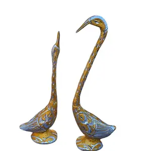 white metal swan set