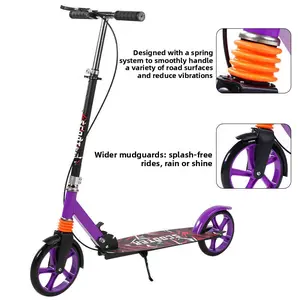 Youth campus scooter, large-wheeled foldable portable two-wheeled vehicle, suitable for adult office workers bikes
