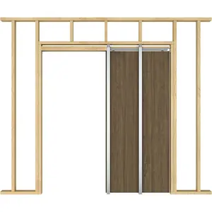 36"x 96" Pocket Door Frame Kit with 220LBS Soft Close Mechanism and Galvanized Steel Studs, for 2x4 Stud Wall, Suitable for 24"-36" Wide Doors, Easy to Install