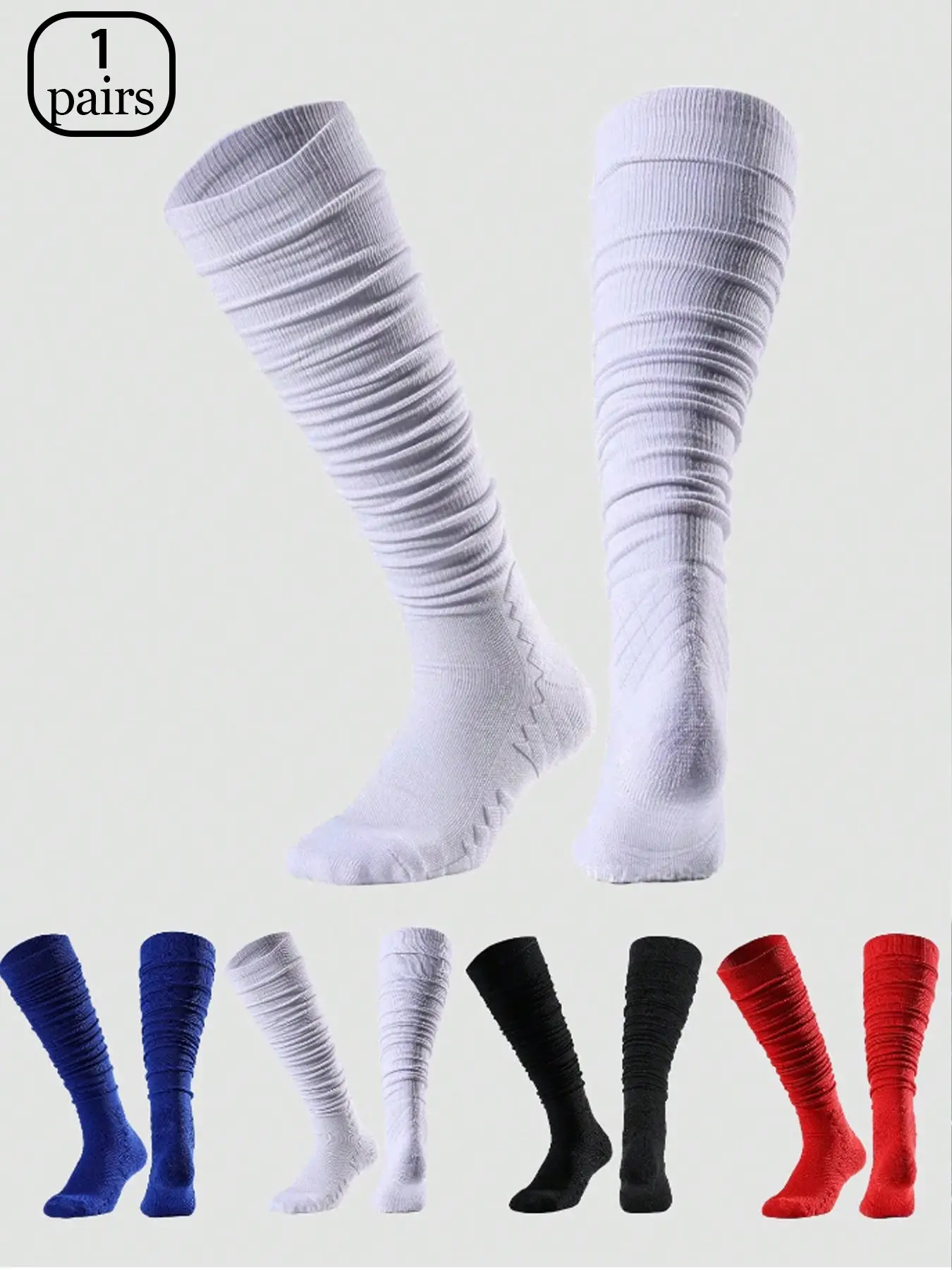 Non-Slip Sports Athletic Workout Socks for Men and Women, Over-The-Knee Long Tube Socks, Ideal for Training, Soccer, Football, Autumn Season