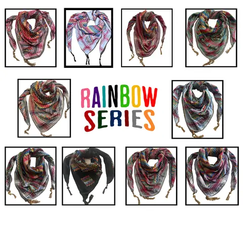 Threads of Joy – Rainbow Keffiyeh Series
