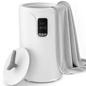 20L White Towel Warmer Bucket, Electric Bath Heater with Digital Display, One-Touch Start, 3 Heat Levels & Timer, ETL/FCC/CA65 Certified