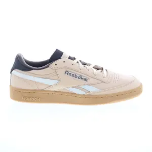 Reebok Club C Revenge Vintage Mens Beige Leather Lifestyle Sneakers Shoes