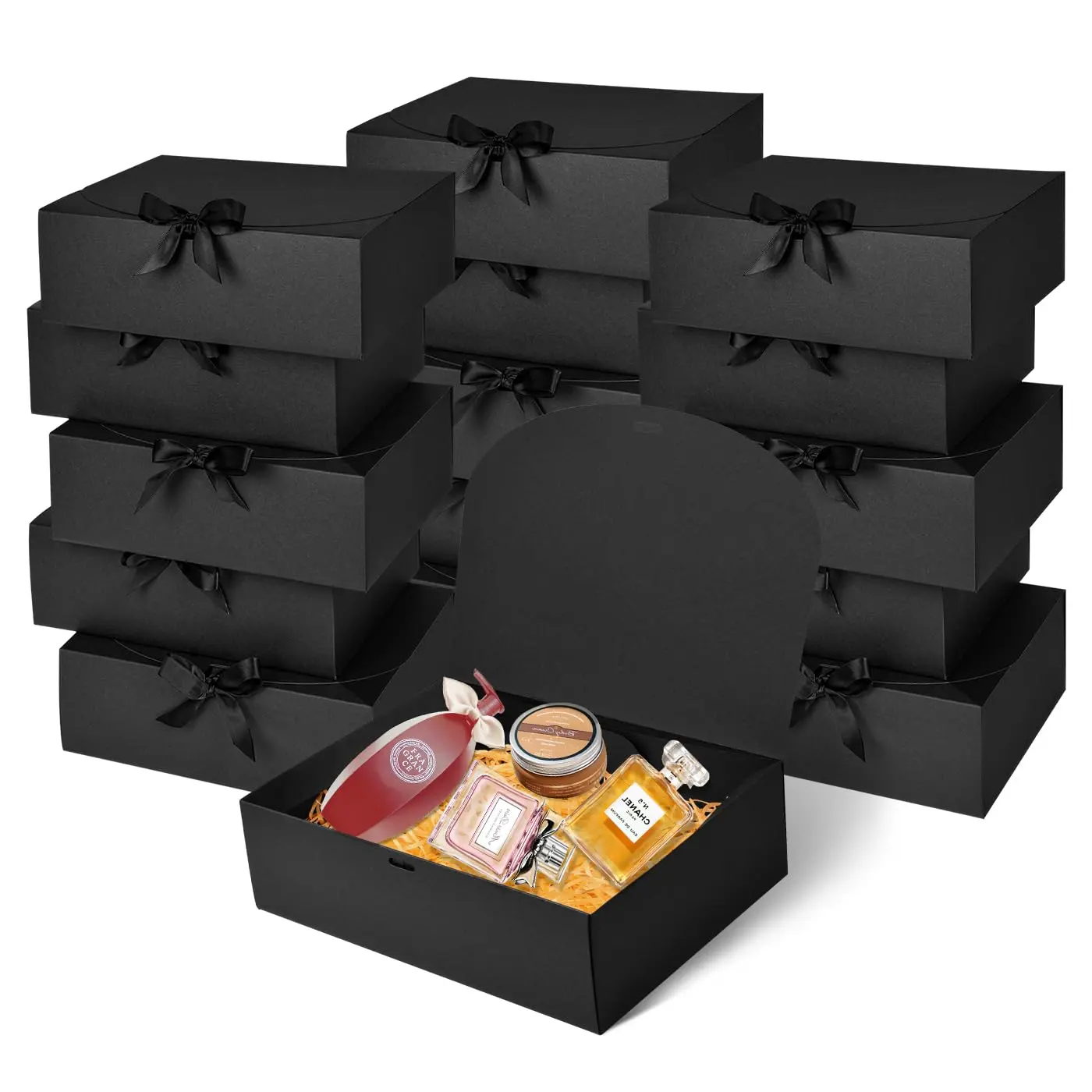 10 Gift Boxes with Lids, Wedding Proposal Box, Birthday Party Christmas Graduation Gifts, High-Quality Gift Boxes with Ribbon