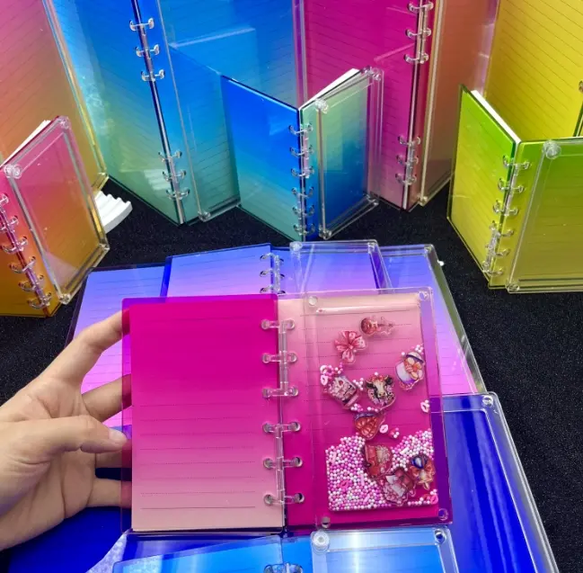 Random Cartoon Acrylic Shaker Notebook-The real objects are mainly various carefully selected cartoon characters.