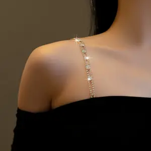 VibeFit  2026 New Style Rhinestone Bra Strap Chain, Personalized and Fashionable Rhinestone Chain, Chain for Camisole, Bralette, Tube Top and Bra Straps