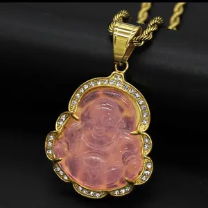 Pink Buddha Necklace