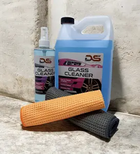 Glass cleaner and 2 glass cleaning towel bundle