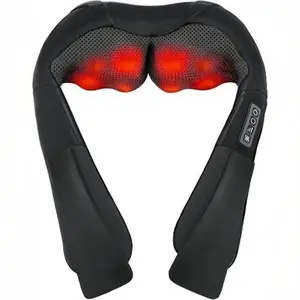 Netsach Shiatsu Neck and Back Massager - Heat & Electric Deep Kneading for Neck Pain, Shoulder, Waist, Leg & Foot - Stress Relief for Men, Women, Mom, Dad - Comfort Comfort