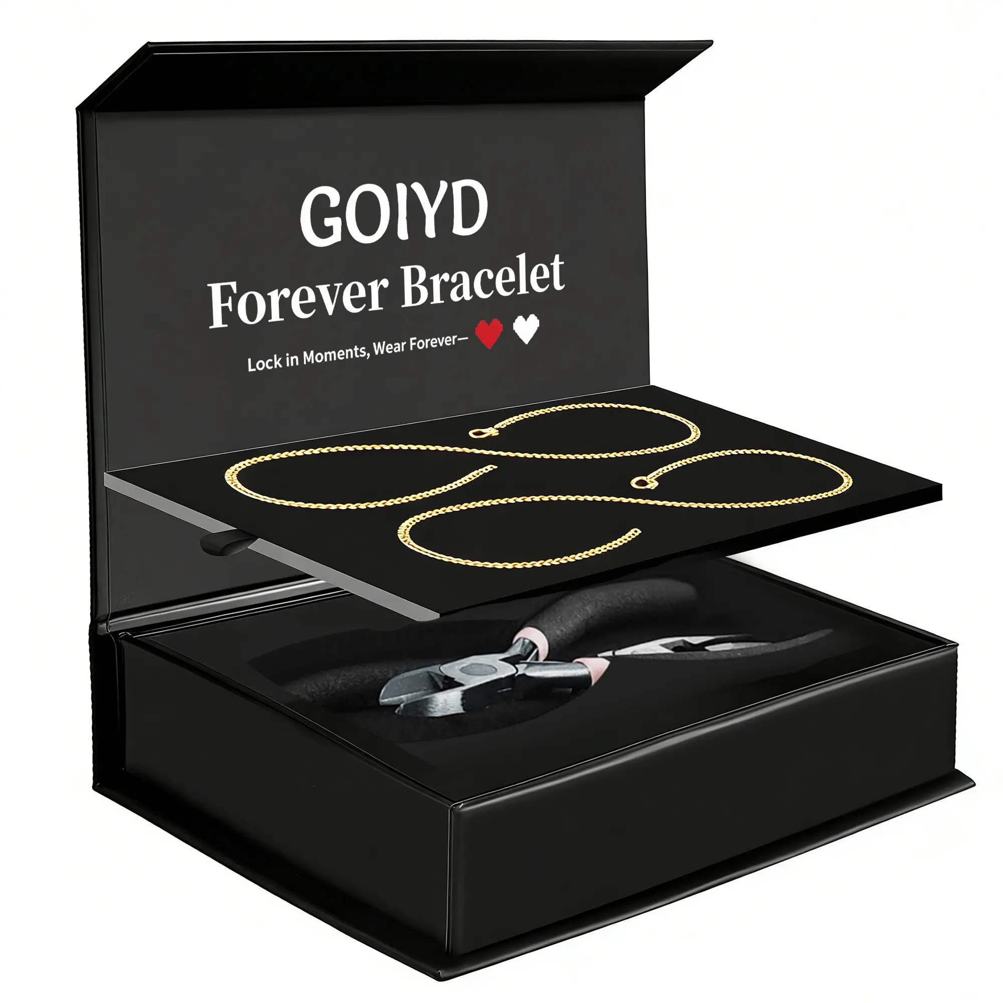 【GOIYD】Unisex Permanent Couples Bracelets with Special Clasp - Perfect Date Night Gift for Anniversary and Birthday Fashion