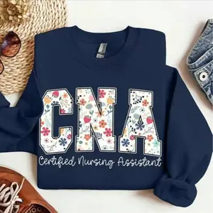 Floral CNA Sweatshirt, Certified Nursing Assistant Crewneck, Cute CNA Nurse Sweatshirt, Nurse Appreciation Gift