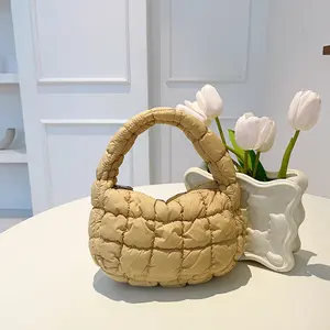 AS616 Autumn  winter mini cloud handbag new down cotton clothes underarm bag hand bag