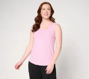 Anybody Radiant Rib Knit Fitted Tank with Support System