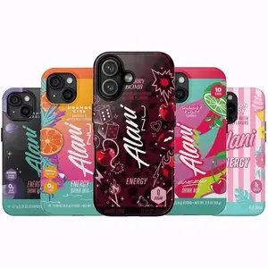 Alani Energy Drink Aesthetic Phone Case, Cherry Bomb Y2K Design Soft TPU Shockproof Cover, Cute Trendy Gift, Case for iPhone