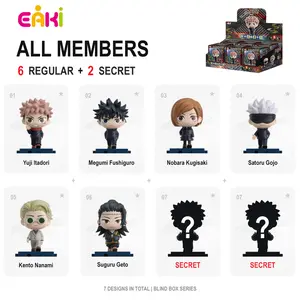 EAKI Officially Licensed Jujutsu Kaisen Blind Box, Random Collectible Mini Anime Figures with Higher Odds for Rare Hidden Chase Ryomen Sukuna & Yujii Itadori, Ideal Unboxing Gift for All Anime Collectors