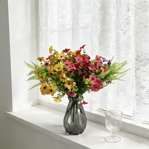 12Pcs UV Resistant Artificial Flowers | Zero Maintenance Faux Plants for Porch & Window Box