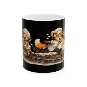 Cartoon Fox Baker Chocolate Factory mug