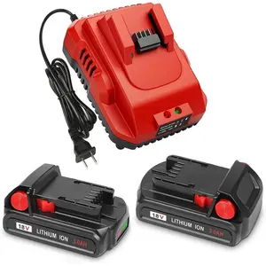 3.0Ah 18V 2/pk M-18 Battery with Charger Extended Capacity Lithium Ion for All M-18 Tools-Voltage Charger Fuel Gauge 3000mAh Batteries 1-Voltage Charger 48-59-1801