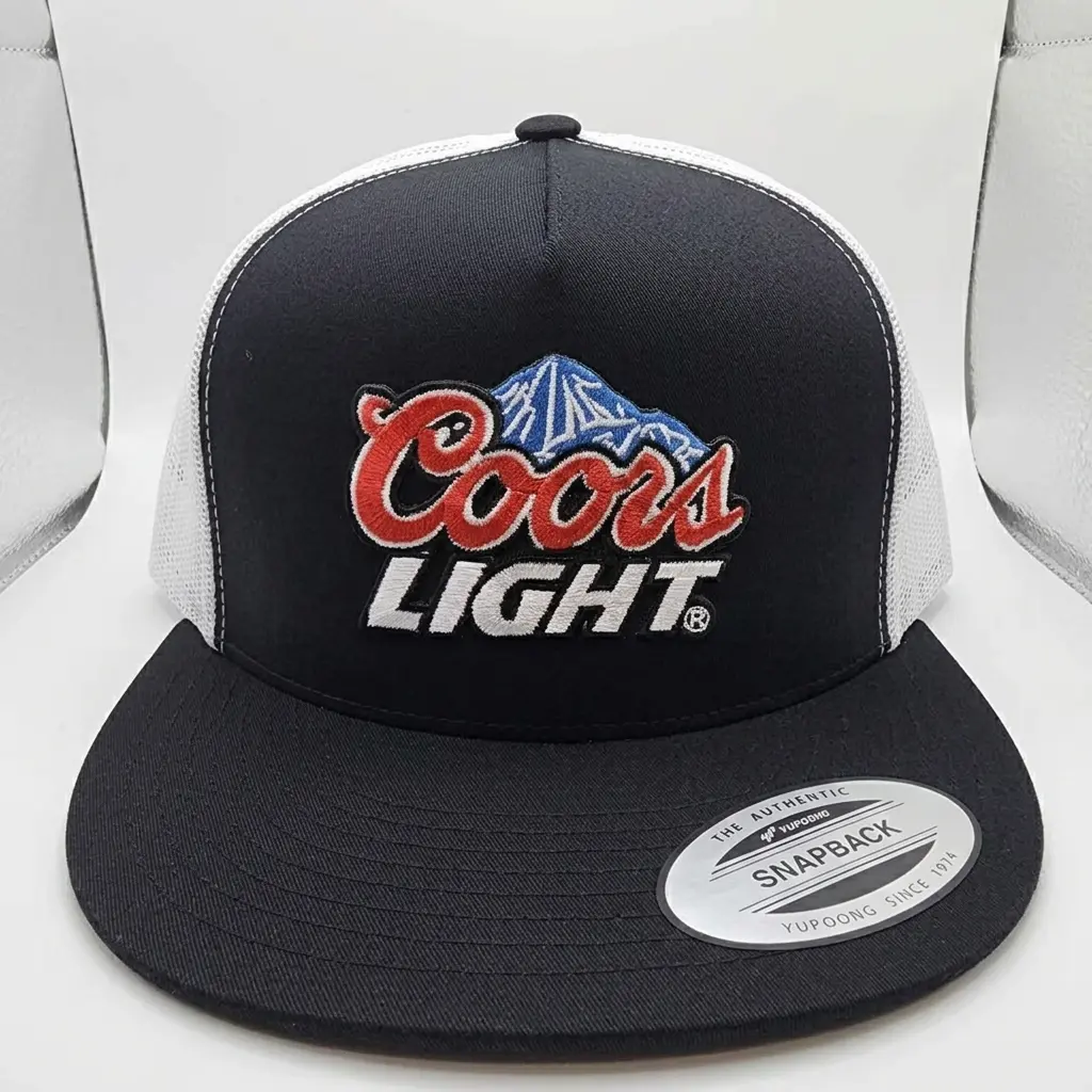 Coors Light Embroidered Retro Hat Trucker Hat Many Colors Snapback Hat, Unisex Casual Street Style, Gift Idea For Her Him, Unisex Everyday Wear