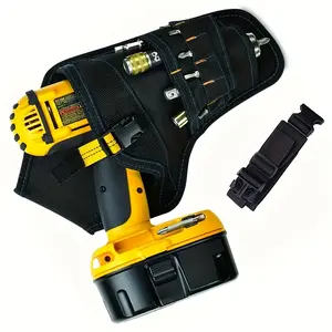 Durable Cordless Drill Holster with Metal Clip Heavy Duty Power Tool Holder Belt Clip Drill Holster for Electric Screwdriver Quick Access Waist Tool Pouch for Carpenter Electrician Construction Work DIY