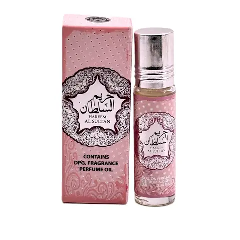 Women's Hareem Al Sultan Alcohol-Free Liquid Fragrance Perfume Oil Roll-On - 10ml Gourmand Fragrance, Fruit Floral Vanilla Blend, Easy Application, Purse Stuffers Mini Toiletries, Single Item