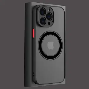 Magnetic Wireless Charging Armor Phone Case, Shockproof Protector, Shockproof PC Camera Protective Hard Cover, Phone Accessories Compatible with iPhone 11 12 13 14 15 16 17Air/17 , Casing
