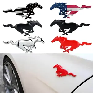 3D Car Body Emblem Badge Metal Rear Trunk Sticker for Ford Mustang Logo Raptor Focus Fusion Explorer Edge Kuga Transit Escape