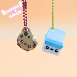 Layers in Green Cookie Keychain - Adorable Chocolate Chip Cookie Design - Perfect for your keys or bag