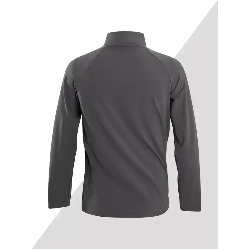 Men's Half-Zip Quick-Dry Long Sleeve T-Shirt, Moisture-Wicking & Sun Protection, UV Upf SPF Performance Tee for Gym & Outdoor Activities Men's Half-Zip Quick-Dry Long Sleeve T-Shirt, Moisture-Wicking & Sun Protection, UV Upf SPF Performance Tee for Gym & Outdoor Activities