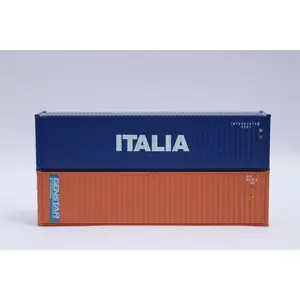 Jacksonville Terminal Company 405807 ITALIA and GENSTAR, MIX PACK 40' HIGH CUBE containers with Magnetic system, Corrugated-side. JTC# 405807, N Scale